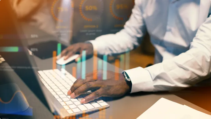 Power BI report on computer monitor